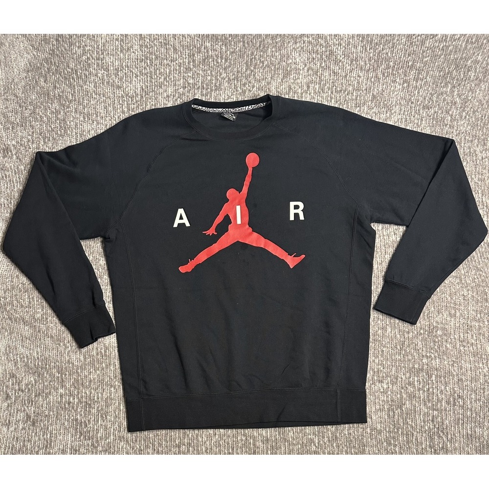 Nike Air Jordan Jumpman Fleece Crew Neck Sweatshirt Size XL 689014-010